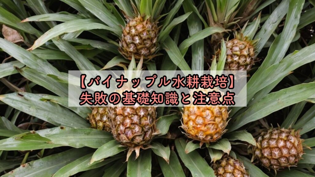 【パイナップル水耕栽培】失敗の基礎知識と注意点
