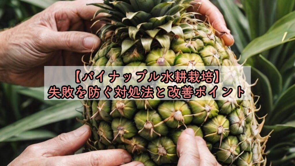 【パイナップル水耕栽培】失敗を防ぐ対処法と改善ポイント