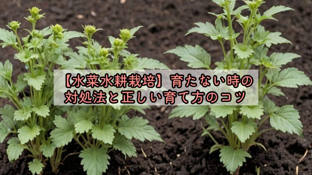 【水菜水耕栽培】育たない時の対処法と正しい育て方のコツ