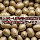 じゃがいも種芋の保存方法！冷蔵庫で失敗しないコツ
