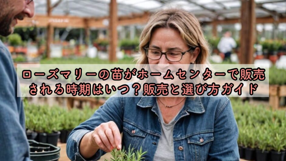 ローズマリーの苗がホームセンターで販売される時期はいつ？販売と選び方ガイド