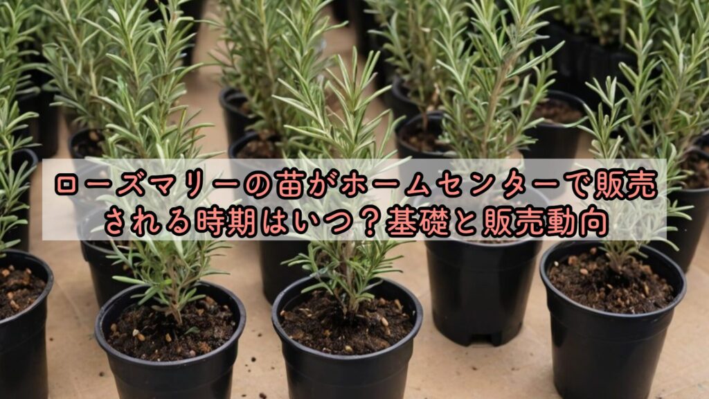 ローズマリーの苗がホームセンターで販売される時期はいつ？基礎と販売動向