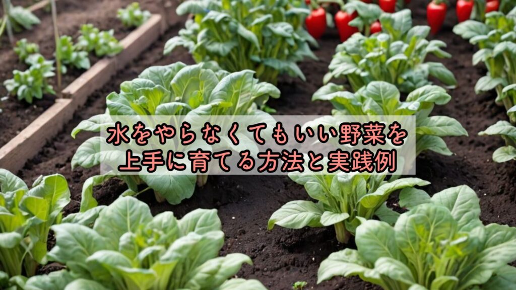 水をやらなくてもいい野菜を上手に育てる方法と実践例