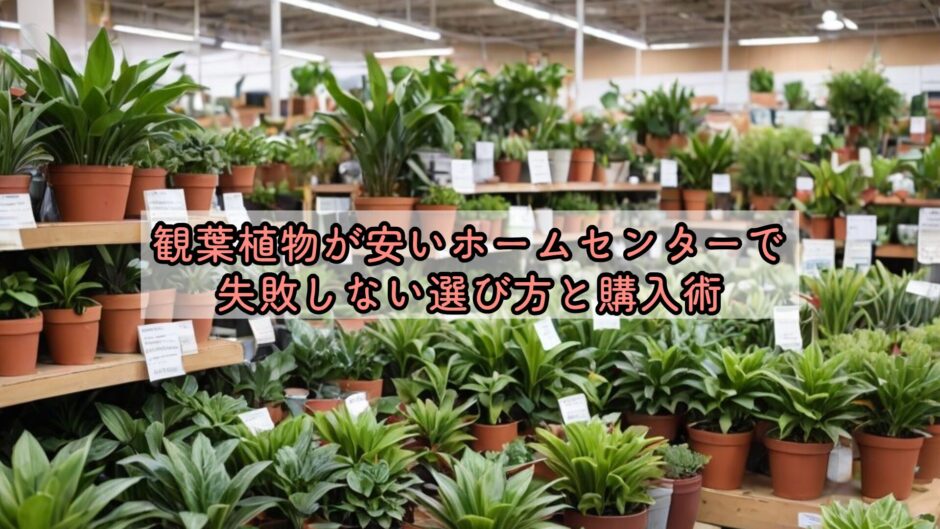 観葉植物が安いホームセンターで失敗しない選び方と購入術