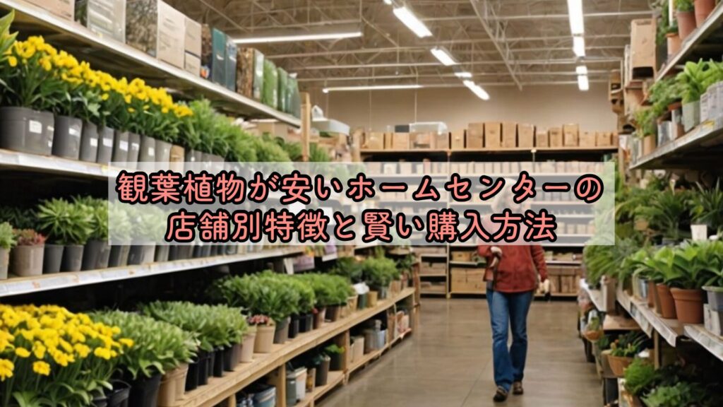 観葉植物が安いホームセンターの店舗別特徴と賢い購入方法