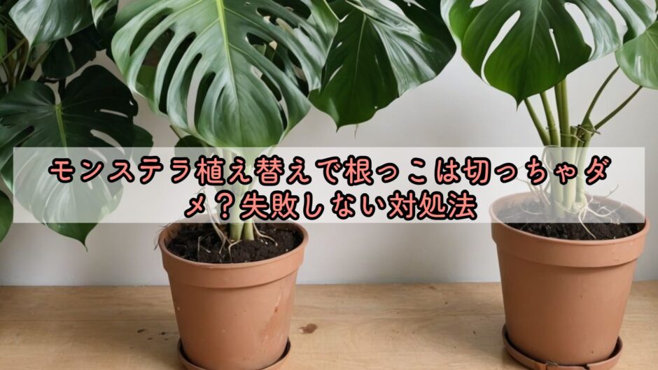 モンステラ植え替えで根っこは切っちゃダメ？失敗しない対処法