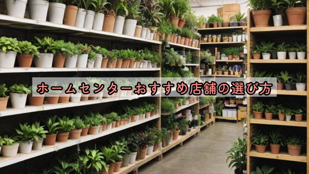 ホームセンターおすすめ店舗の選び方