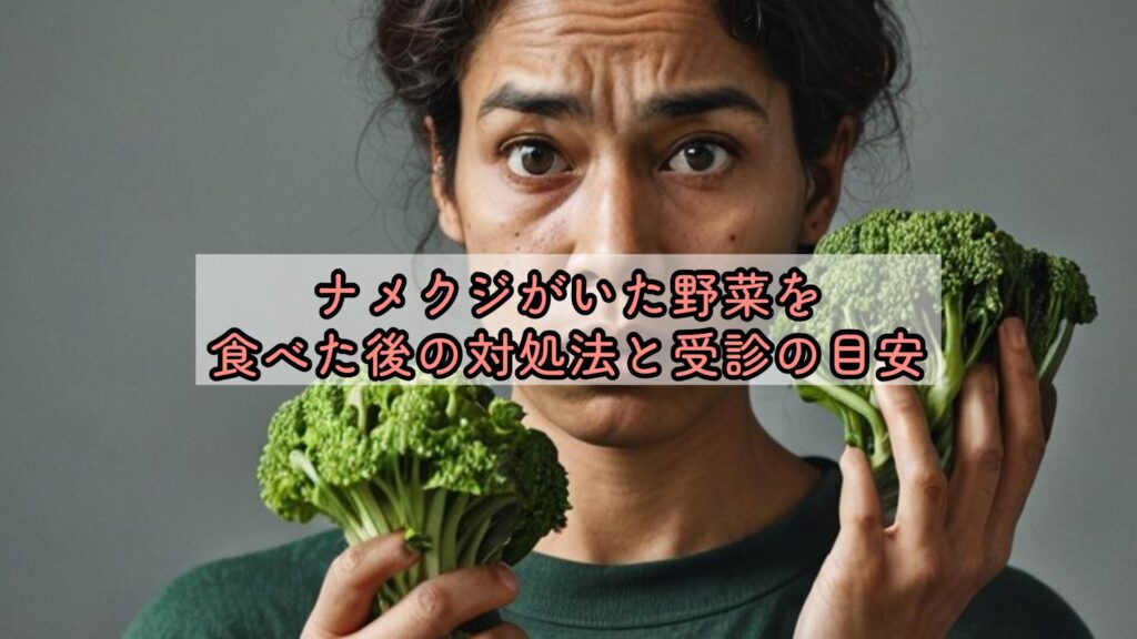 ナメクジがいた野菜を食べた後の対処法と受診の目安