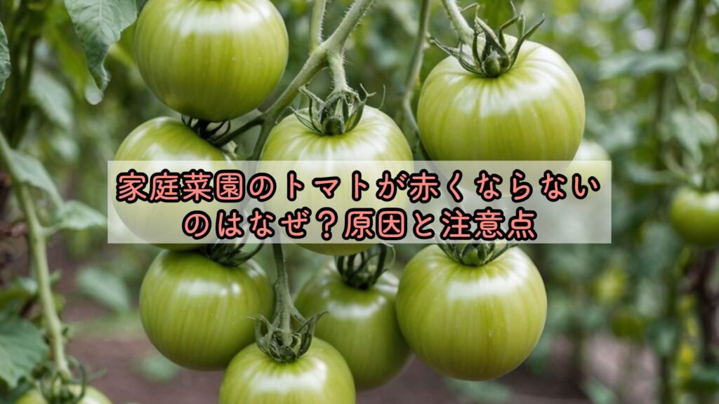 家庭菜園のトマトが赤くならないのはなぜ？原因と注意点