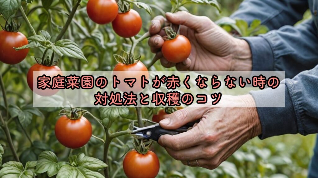 家庭菜園のトマトが赤くならない時の対処法と収穫のコツ