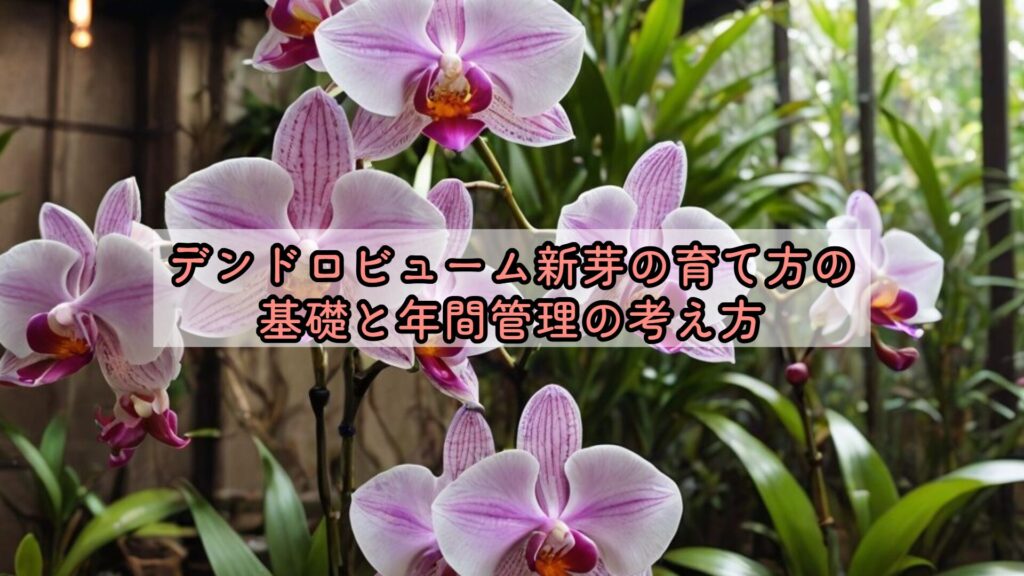 デンドロビューム新芽の育て方の基礎と年間管理の考え方