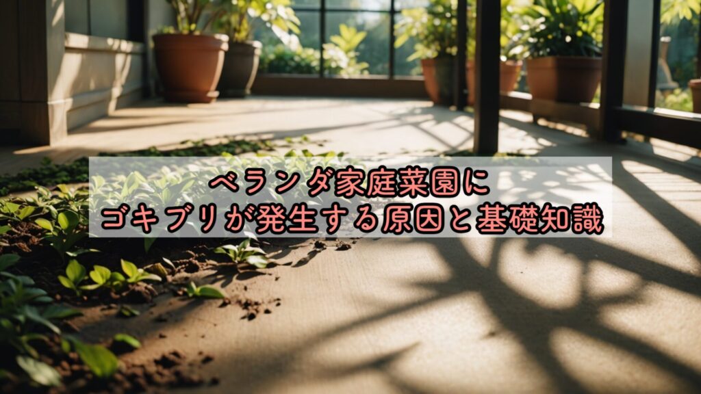 ベランダ家庭菜園にゴキブリが発生する原因と基礎知識