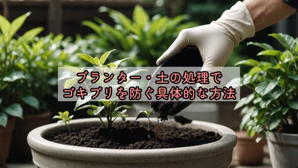 プランター・土の処理でゴキブリを防ぐ具体的な方法