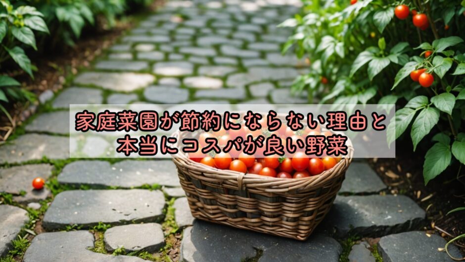 家庭菜園が節約にならない理由と本当にコスパが良い野菜