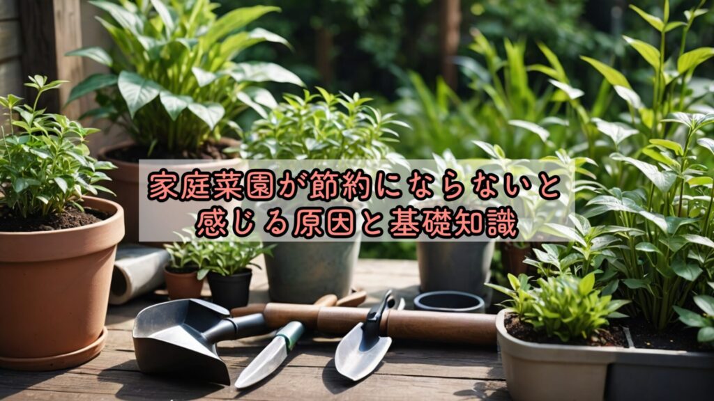 家庭菜園が節約にならないと感じる原因と基礎知識