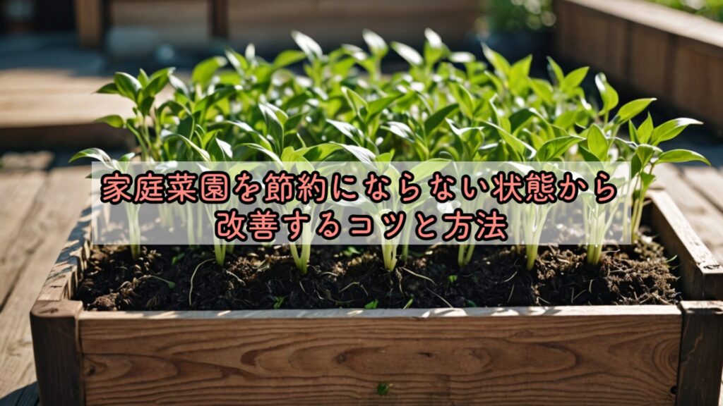 家庭菜園を節約にならない状態から改善するコツと方法
