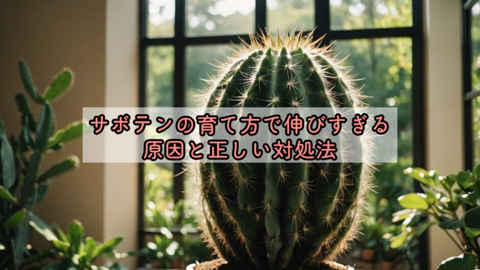 サボテンの育て方で伸びすぎる原因と正しい対処法