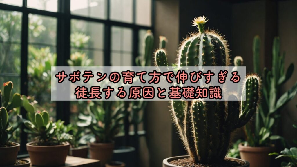 サボテンの育て方で伸びすぎる・徒長する原因と基礎知識