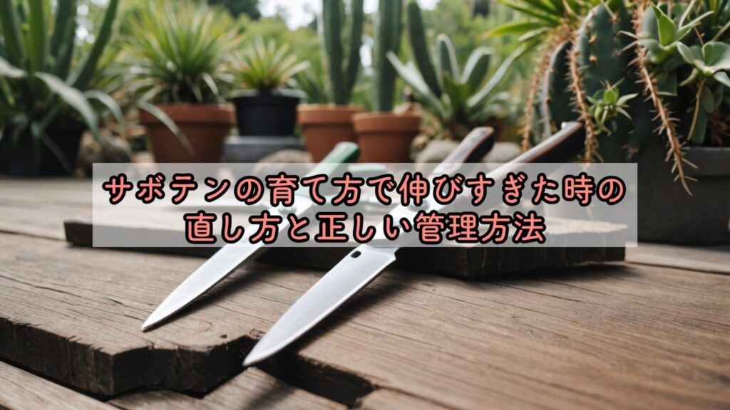 サボテンの育て方で伸びすぎた時の直し方と正しい管理方法