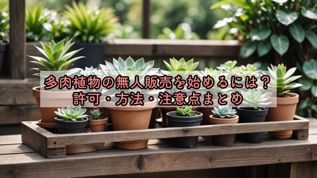 多肉植物の無人販売を始めるには？許可・方法・注意点まとめ