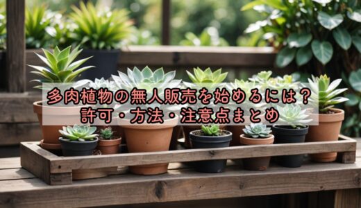 多肉植物の無人販売を始めるには？許可・方法・注意点まとめ