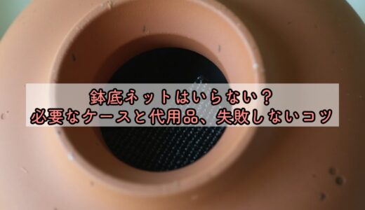鉢底ネットはいらない？必要なケースと代用品、失敗しないコツ