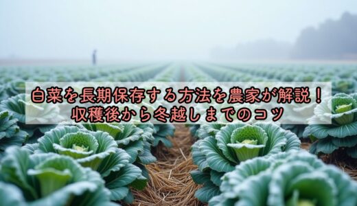 白菜を長期保存する方法を農家が解説！収穫後から冬越しまでのコツ