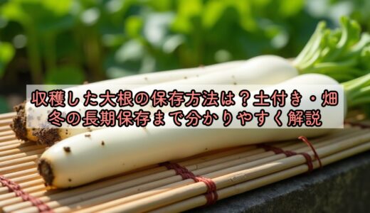 収穫した大根の保存方法は？土付き・畑・冬の長期保存まで分かりやすく解説
